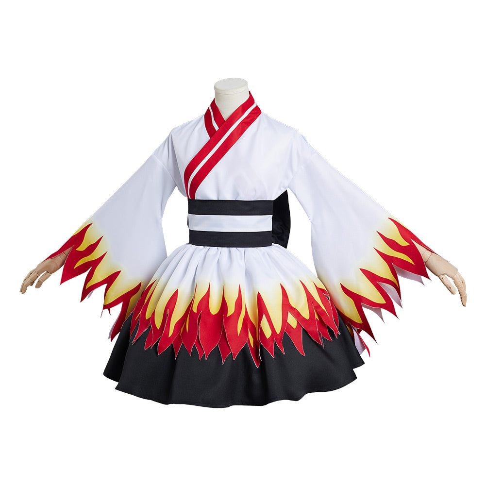 Kimetsu no Yaiba Rengoku Kyoujurou Lolita Robe Cosplay Costume