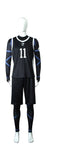 Adulte Blue Lock Seishiro Nagi Noir N°11 Cosplay Costume