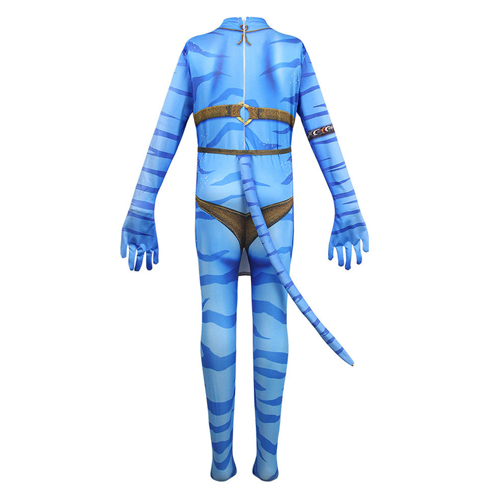 Enfanr Avatar:The Way of Water Neytiri Combinaison Cosplay Costume Carnaval
