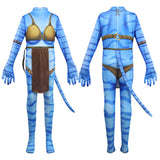 Enfanr Avatar:The Way of Water Neytiri Combinaison Cosplay Costume Carnaval