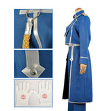 Anime Fullmetal Alchemist Roy Mustang Uniform Cosplay Costume