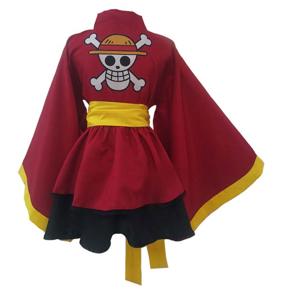 Femme One Piece Monkey D. Luffy Cosplay Costume Lolita –