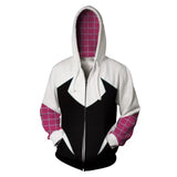 Adulte Spider-Man Gwen Stacy Zip Hoodie à Capuche Costume