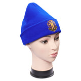 Adulte Wednesday Addams Cosplay Blue Casquette Chapeau Costume Accessoire
