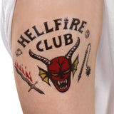 Stranger Thing Adult Enfant Tattoo Stickers The Hellfire Club Cosplay