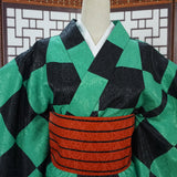 Les rôdeurs de la nuit Kimetsu no Yaiba S2 Kamado Tanjiro Kimono Cosplay Costume