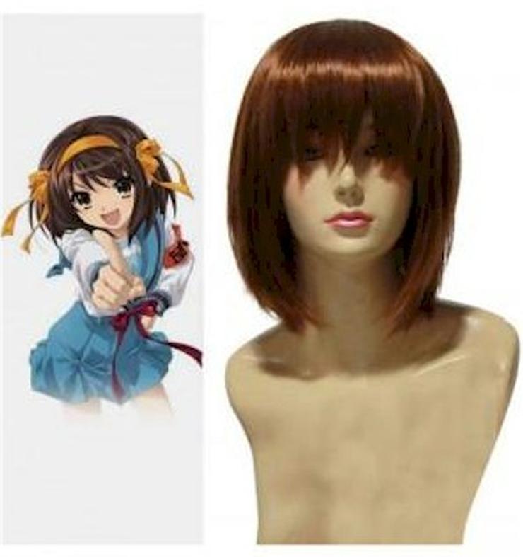 La Mélancolie de Haruhi Suzumiya Haruhi Suzumiya Cosplay Perruque