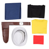 Adulte Anime Lucky Luke Jaune Tenue Cosplay Costume Halloween