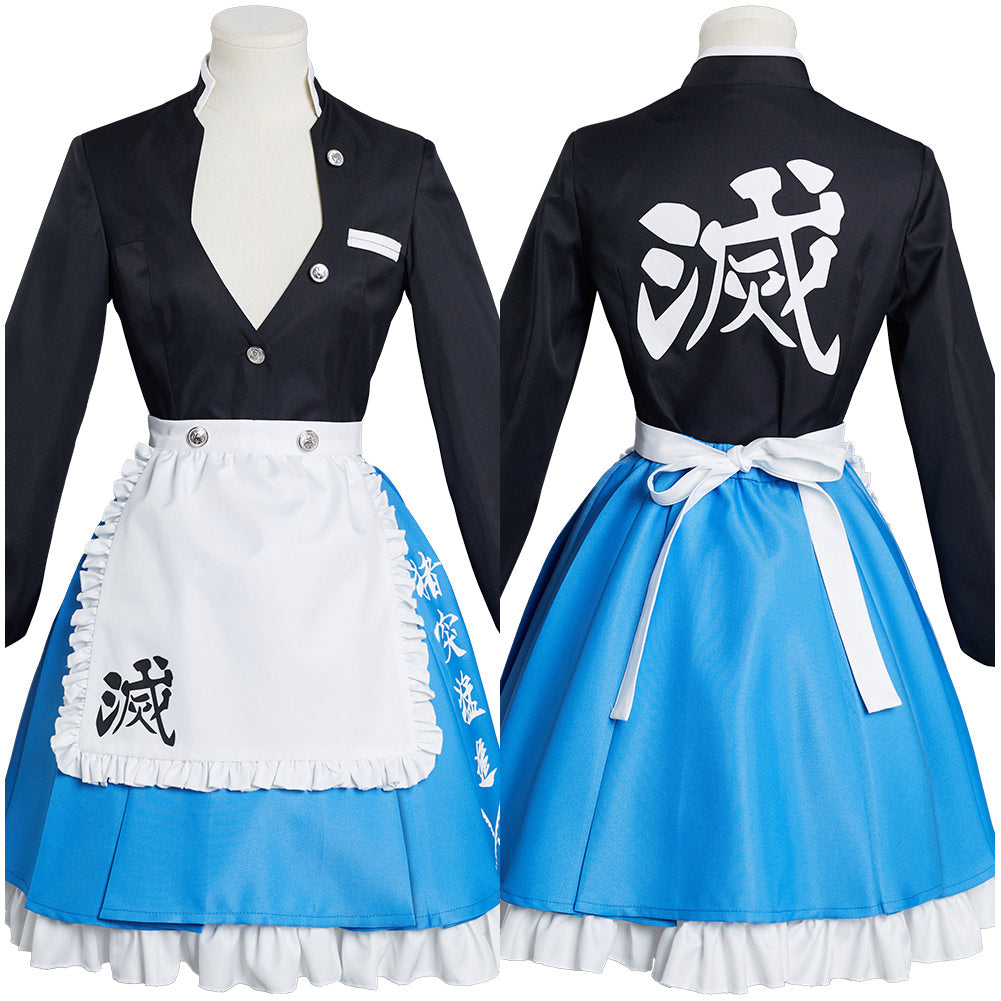 Kimetsu no Yaiba Hashibira Inosuke Maid Costume Cosplay Design Original