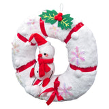 Couronne de Peluche Bonhomme de Neige de Noël Accessoire