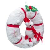 Couronne de Peluche Bonhomme de Neige de Noël Accessoire