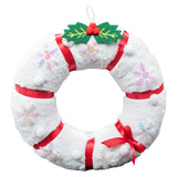 Couronne de Peluche Bonhomme de Neige de Noël Accessoire