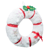 Couronne de Peluche Bonhomme de Neige de Noël Accessoire
