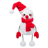 Couronne de Peluche Bonhomme de Neige de Noël Accessoire