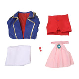 Film Adulte Super Mario Bros Princess Peach Tenue Bleue Cosplay Costume