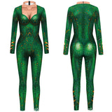 Film Aquaman Mera Combinaison Verte Cosplay Costume