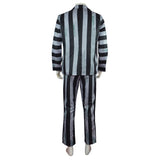 Film Beetlejuice 2(2024) Beetlejuice Costume à Rayures Noires et Blanches Cosplay Costume