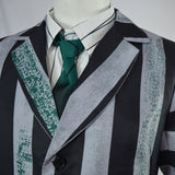 Film Beetlejuice 2(2024) Beetlejuice Costume à Rayures Noires et Blanches Cosplay Costume