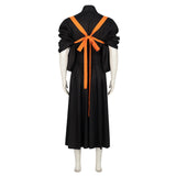 Haikyuu Karasuno High Kimono Costume Noir avec Bretelles Oranges