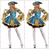Halloween Sexy Bleu Pirate Luxury Taille d'Adult Cosplay Costume