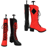 Harley Quinn Couleurs Rouge et Noir Cosplay Chaussures