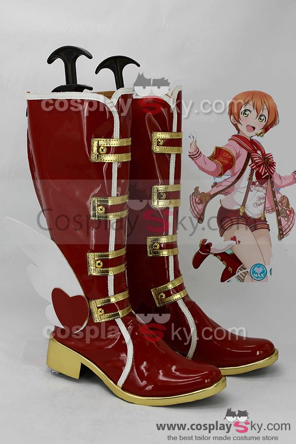 LoveLive! Saint Valentine Rin Hoshizora Botte Cosplay Chaussures