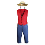 Film One Piece Monkey D.Luffy Tenue Rouge Cosplay Costume