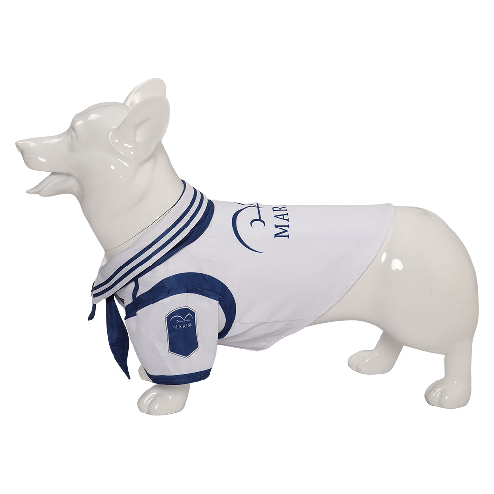 One Piece Navy Chien Costume Pour Animal Costume