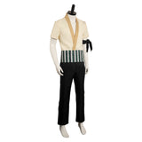 One Piece Roronoa Zoro Version Live-action Blanc Tenue Cosplay Costume